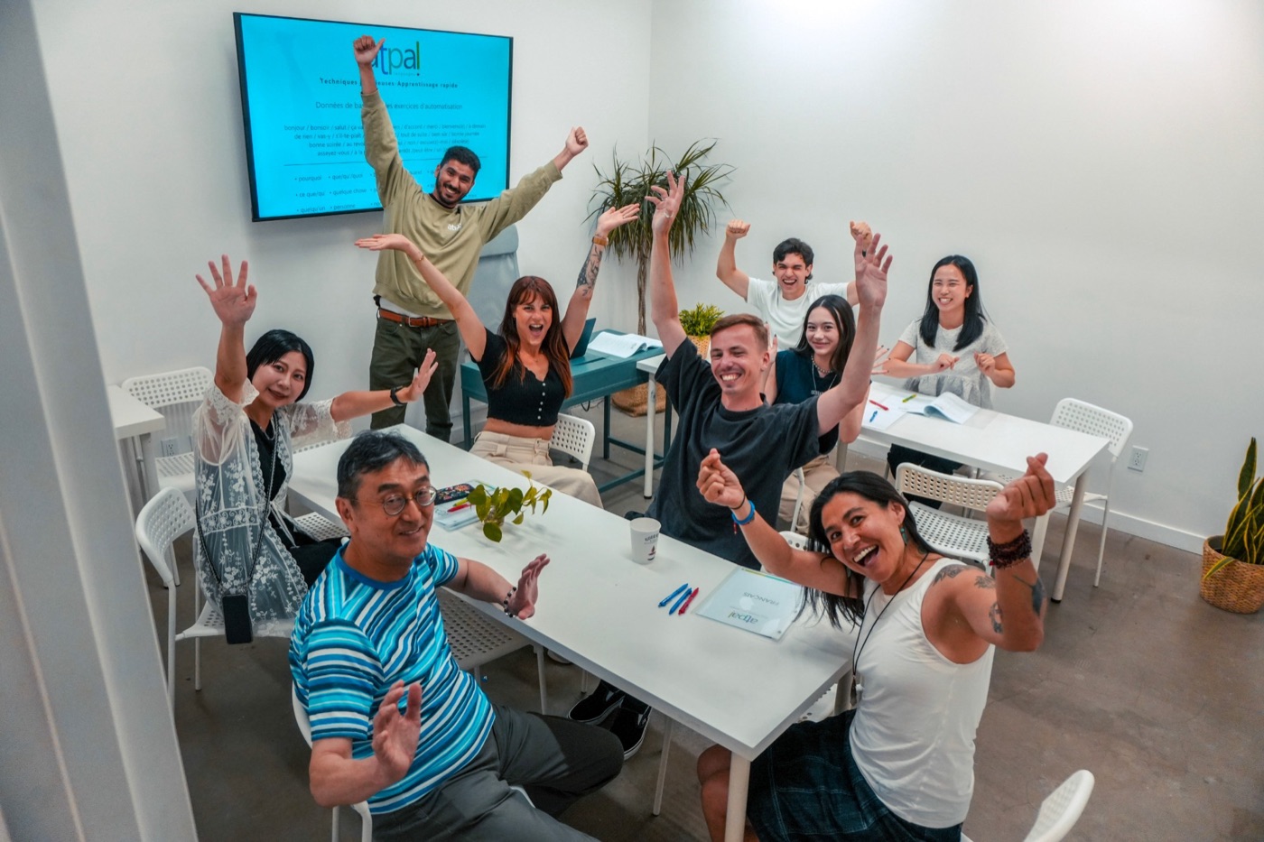 ATPAL students celebrating in a French class in Montreal